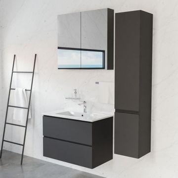 Korkea seinäkaappi Kielle Oudee mattamusta