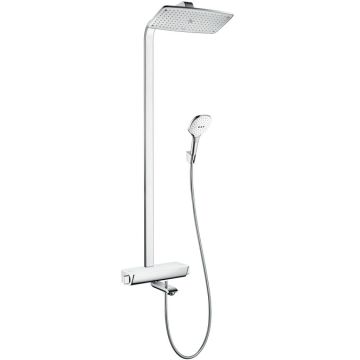 Suihkusetti Hansgrohe Raindance Select E 360 1jet Showerpipe suihkulaitteella valkoinen/kromi