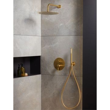 Suihkusetti Armatura Moza sekoitushanalla, harjattu kultainen pinta