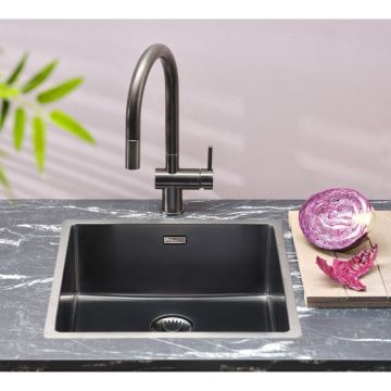 Keittiöallas Reginox New York Comfort 40 Gun Metal Hopea