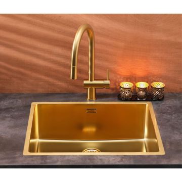 Keittiöallas Reginox New York 50 Comfort Gold Flax Pellava