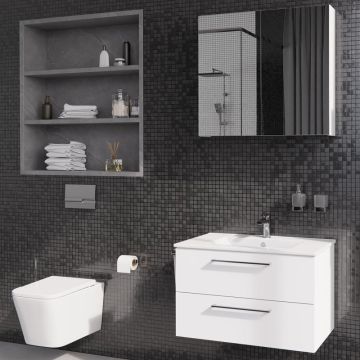 Kalustekokonaisuus Kielle Vega 80 kiiltävä valkoinen