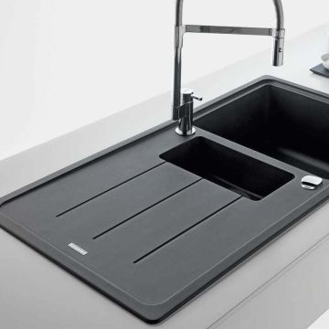 Keittiöallas Franke Basis BFG 651 onyx, jossa on kiertonuppi