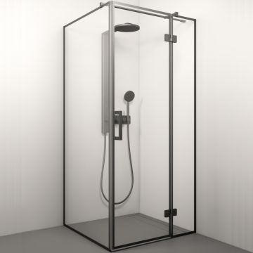 Suihkunurkkaus Stikla Lorena Musta Deep-1