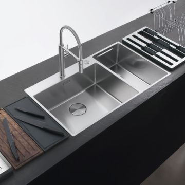 Keittiöallas Franke Box Center BWX 220-54-27 A, jossa on vasen painike