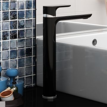 Korkea pesualtaan Pesuallashana Gustavsberg Estetic mattamusta