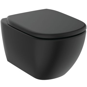 Seinä-WC Ideal Standard Tesi T5361 Silk Musta