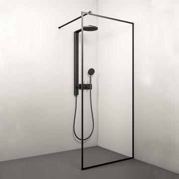 Suihkuseinä Stikla Kaira Musta Alu