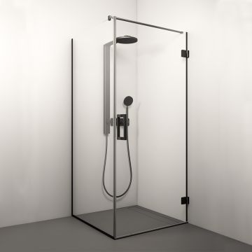 Suihkuovi Stikla Monika Musta