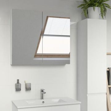 Peilikaappi Kielle Vega 80 kiiltävä valkoinen