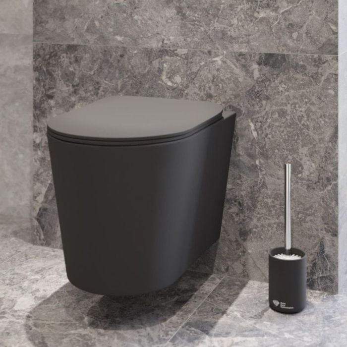Seinä-WC-istuin SAT Infinitio Compact mattamusta
