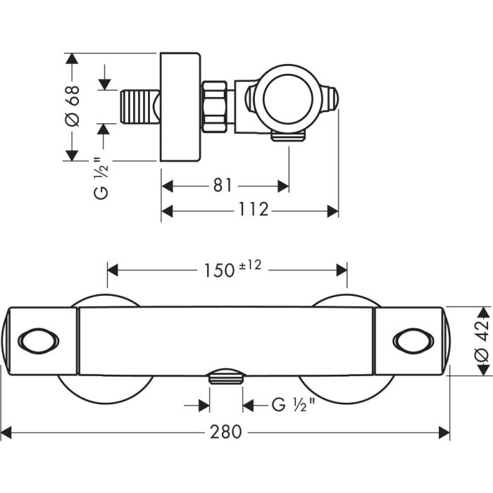 Suihkusetti Hansgrohe Croma 100 Multi / Ecostat 1001 SL Combi 90