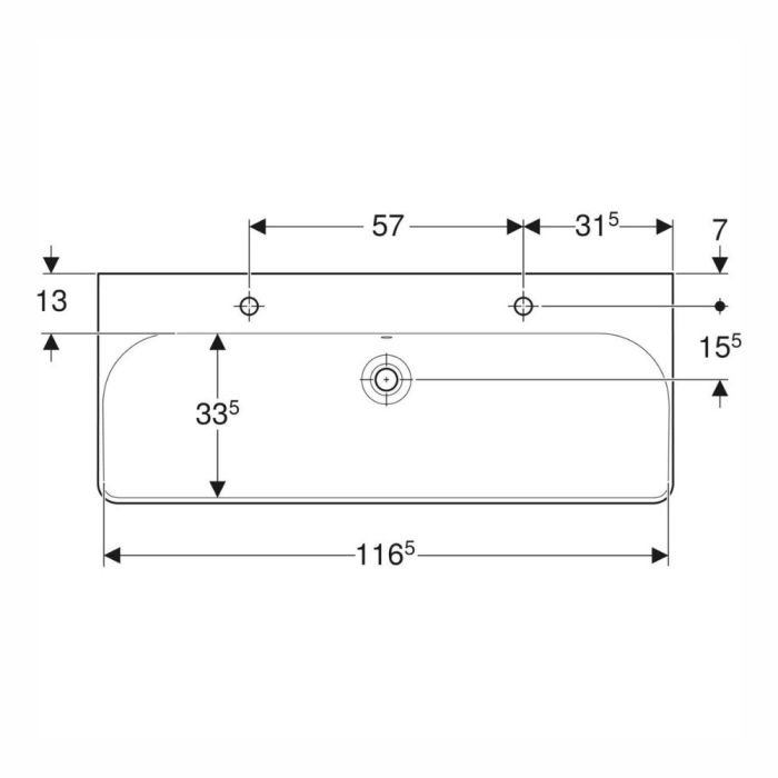 Pesuallas Geberit Smyle Square Double 120