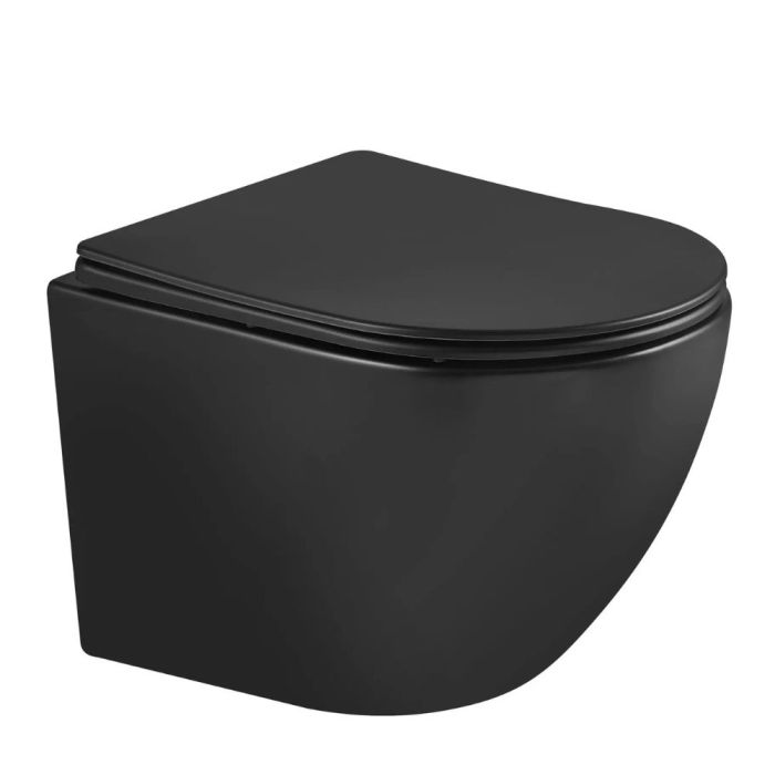 Seinä-WC-istuin Kielle Oudee Vortex Rimless+ mattamusta