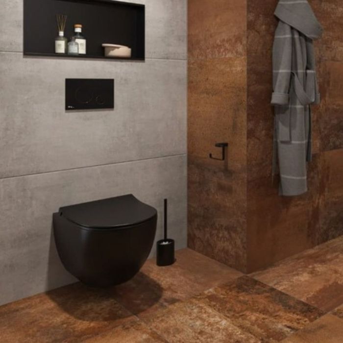 Seinä-WC-istuin SAT Infinitio mattamusta