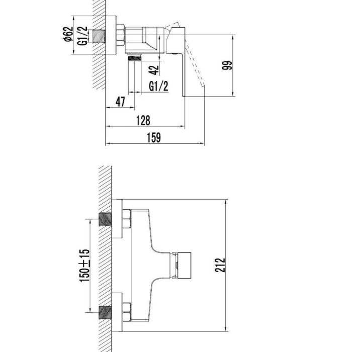 Suihkuhana Kielle Arkas I 10211100 kromi