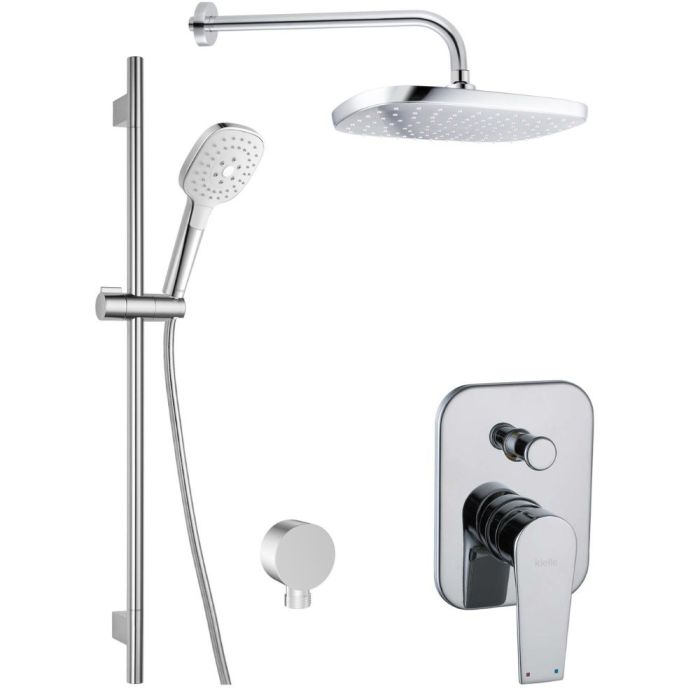 Seinäasennettava suihkusetti Kielle Harmonia 20623SP10 kromattu