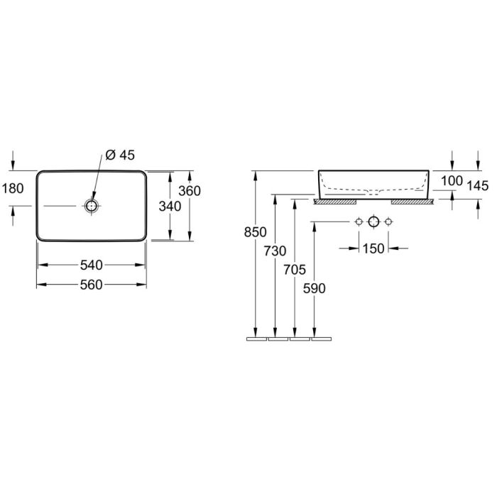 Pesuallas Villeroy & Boch Collaro White Alpin CeramicPlus 4A2056R1 4A2056R1