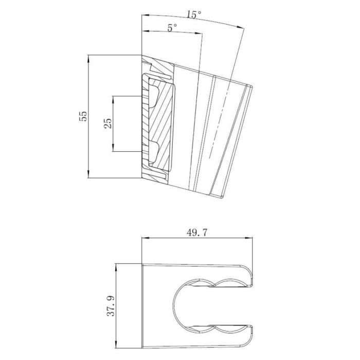 Käsisuihkun pidike Kielle Gun Metal