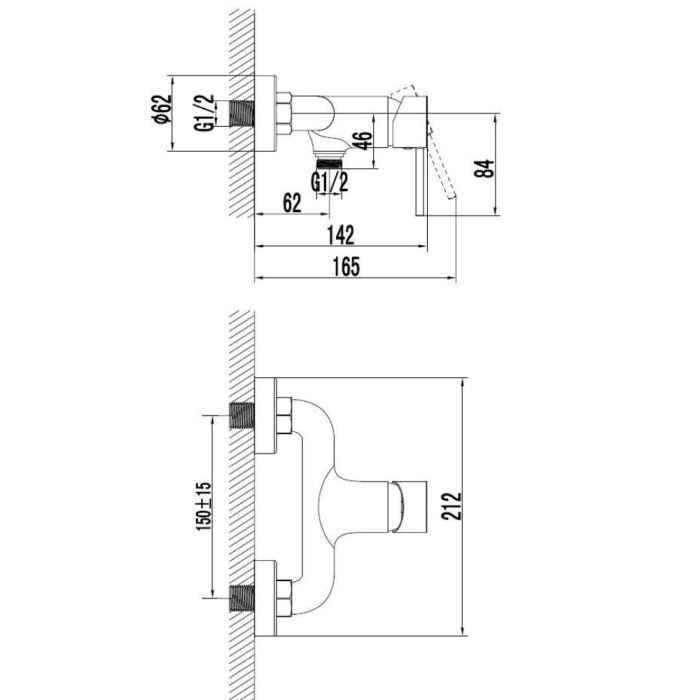 Suihkuhana Kielle Oudee 10215104 mattamusta