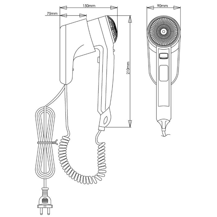 Hiustenkuivaaja Mediclinics SC0010 valkoinen