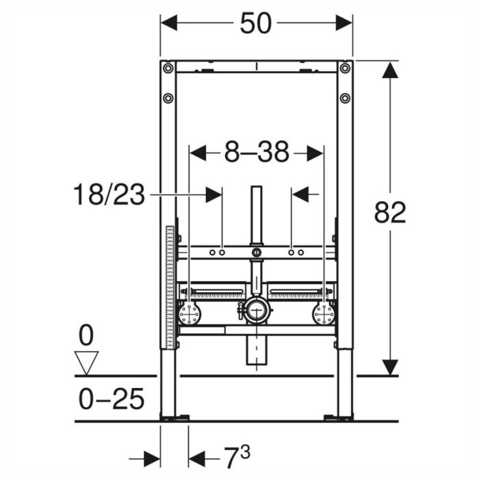 Bideen asennusteline Geberit Duofix 82