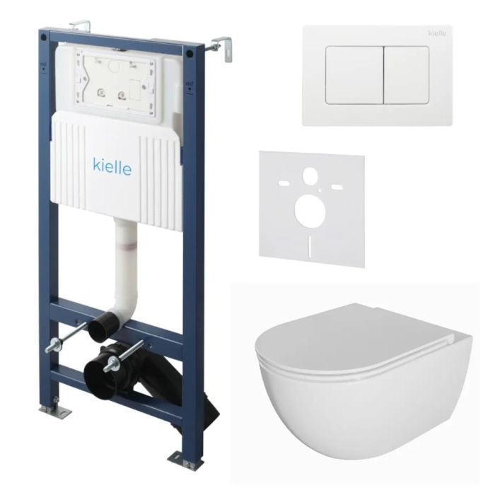 WC-paketti Kielle Genesis New + Oudee + Gemini New III kiiltävänvalkoinen