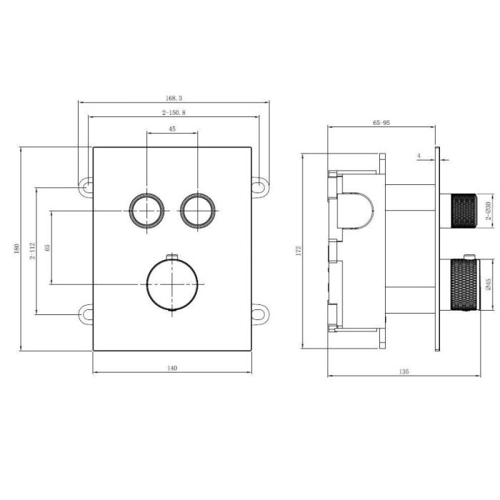 Seinään asennettava suihkusetti Kielle Arkas I 20627SPT30 kromi