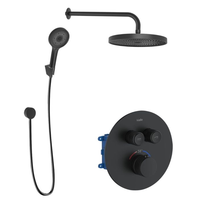 Seinäkiinnitteinen suihkusetti Kielle Oudee 20602SPT24 mattamusta