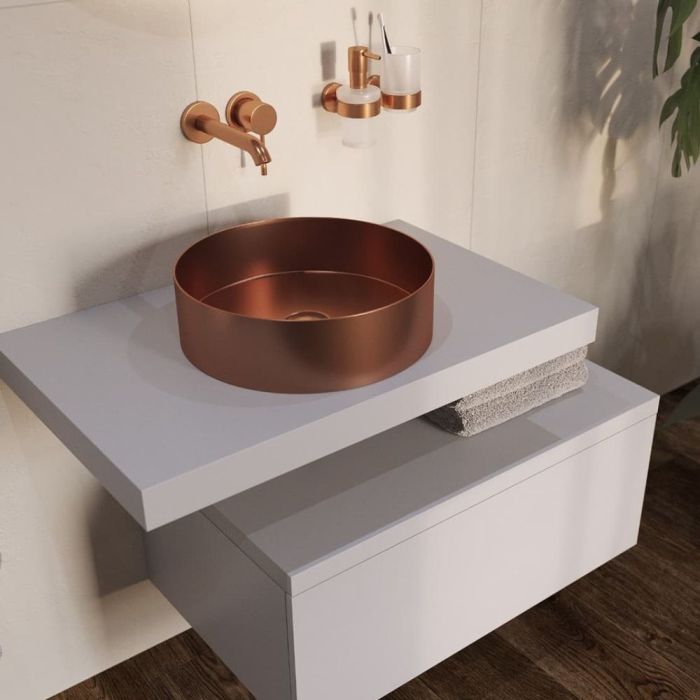 Kylpyhuoneen pesuallas SAT Aurum Round roosakulta
