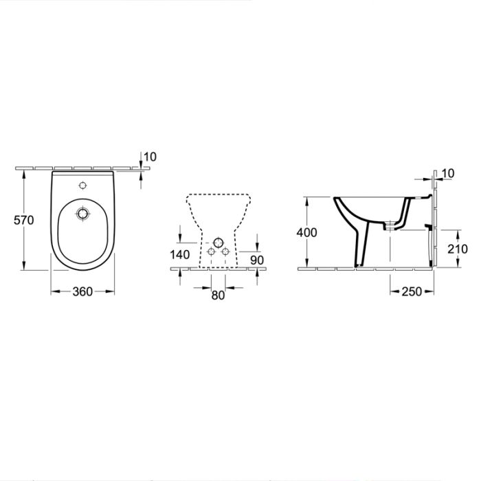 Bidee Villeroy &amp; Boch O.novo 54610001 54610001