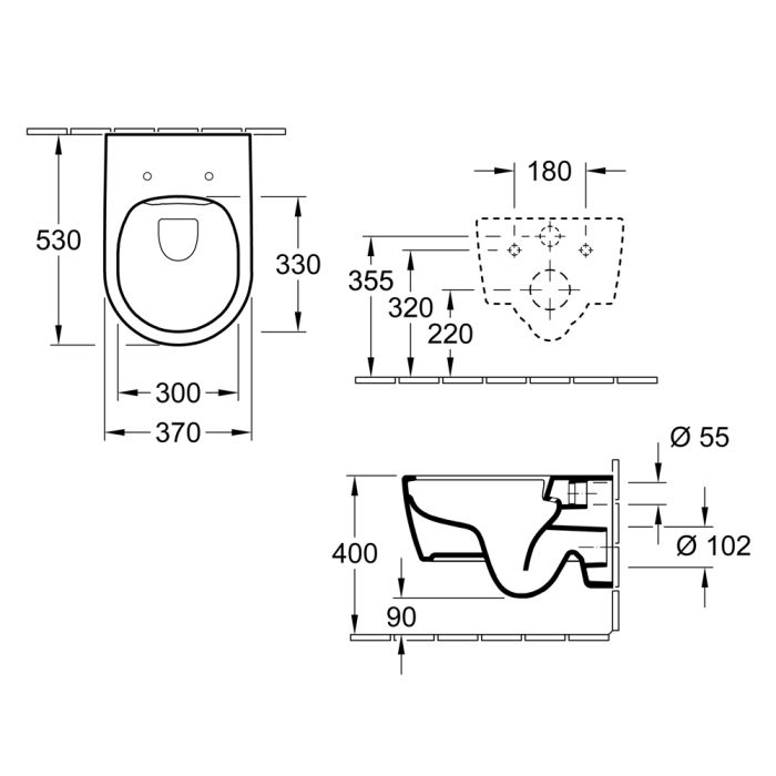 Seinä-WC Villeroy & Boch Avento 5656HR01 5656HR01