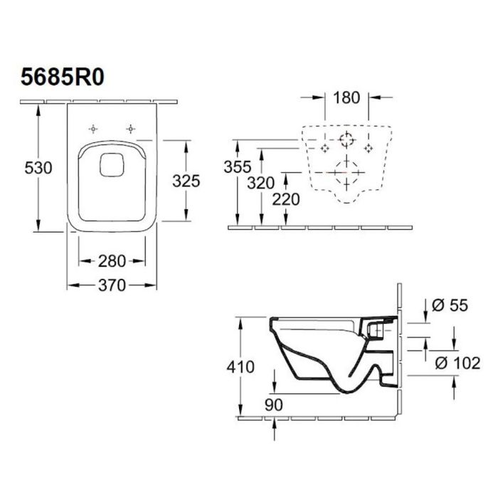 Seinä-WC Villeroy & Boch Architectura 5685HR01