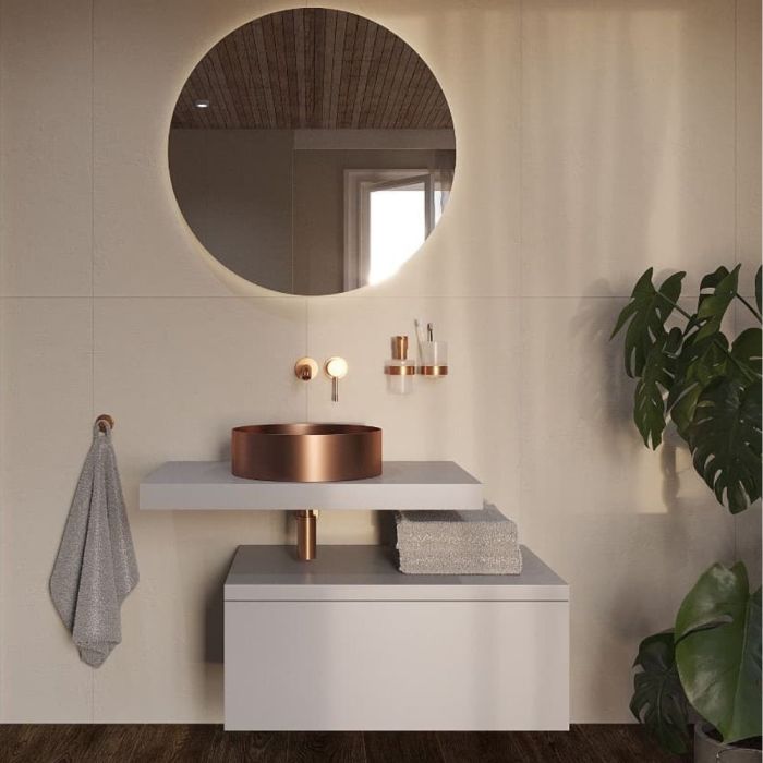 Kylpyhuoneen pesuallas SAT Aurum Round roosakulta
