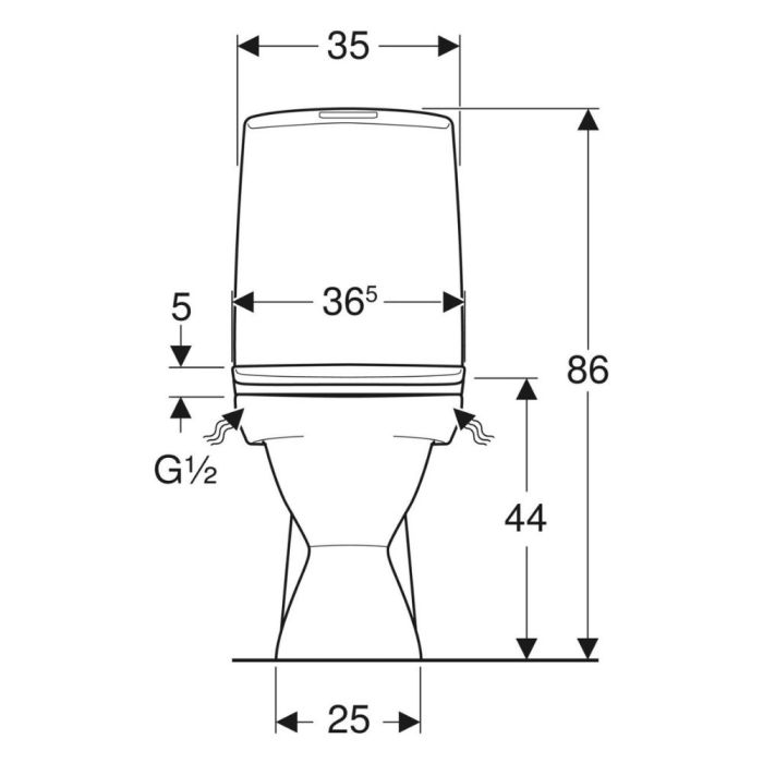 WC-istuin Ifö Vinta 5019 Rimfree Soft Close S-lukko