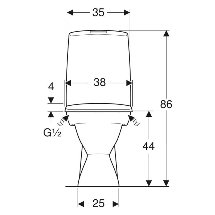 WC-istuin Ifö Vinta 5019 Rimfree S-lukko