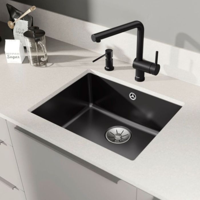 Keittiöallas Blanco SUBLINE 500-U Ceramic musta