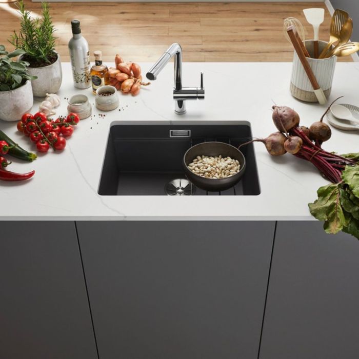 Keittiöallas Blanco ETAGON 500-U kiskoilla, kivenharmaa