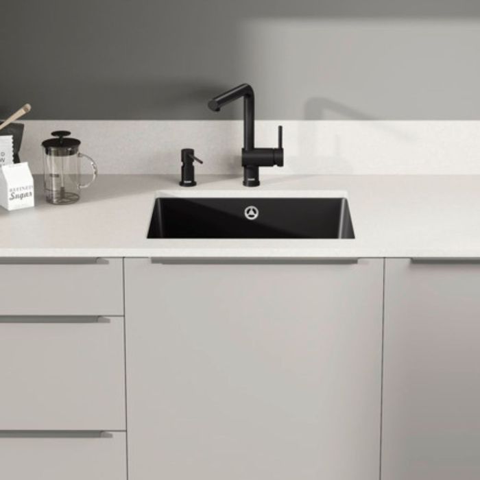 Keittiöallas Blanco SUBLINE 500-U Ceramic musta