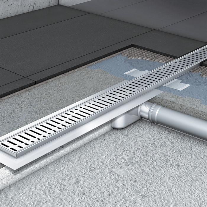 ACO ShowerDrain C-line Tile -suihkujärjestelmä