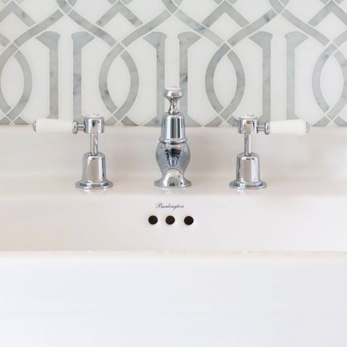 Pesuallashana Burlington Kensington, jossa on 3 pohjaventtiiliä