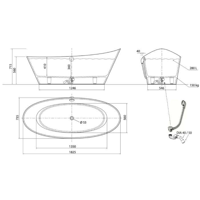 Kivikylpyamme Aura Cleone