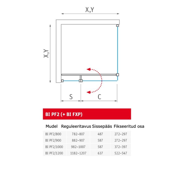 Suihkunurkkaus Roth BI PF2+BI FXP Brilliant