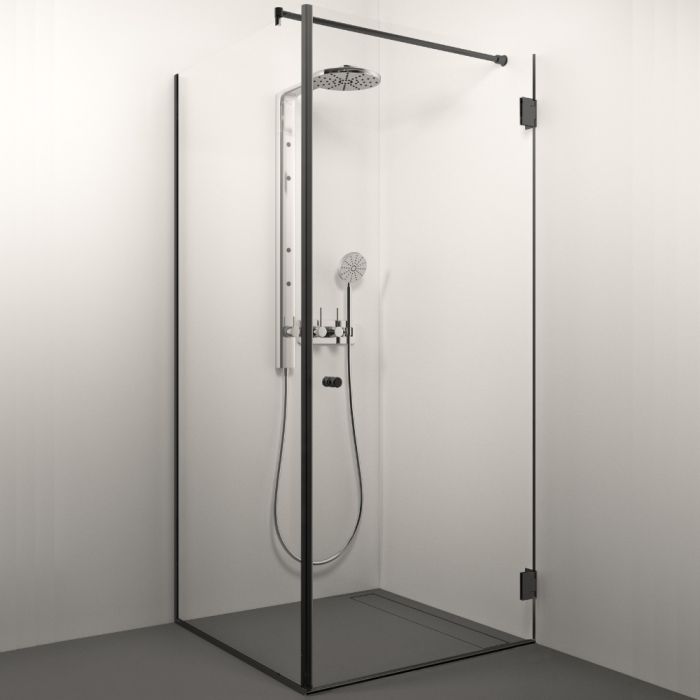 Suihkunurkkaus Stikla Giorgio Musta