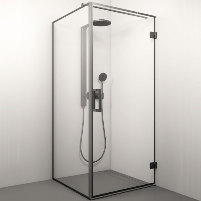 Suihkunurkkaus Stikla Monika Musta Deep-1