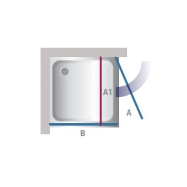 Suihkunurkkaus Stikla Monika Musta Deep-2