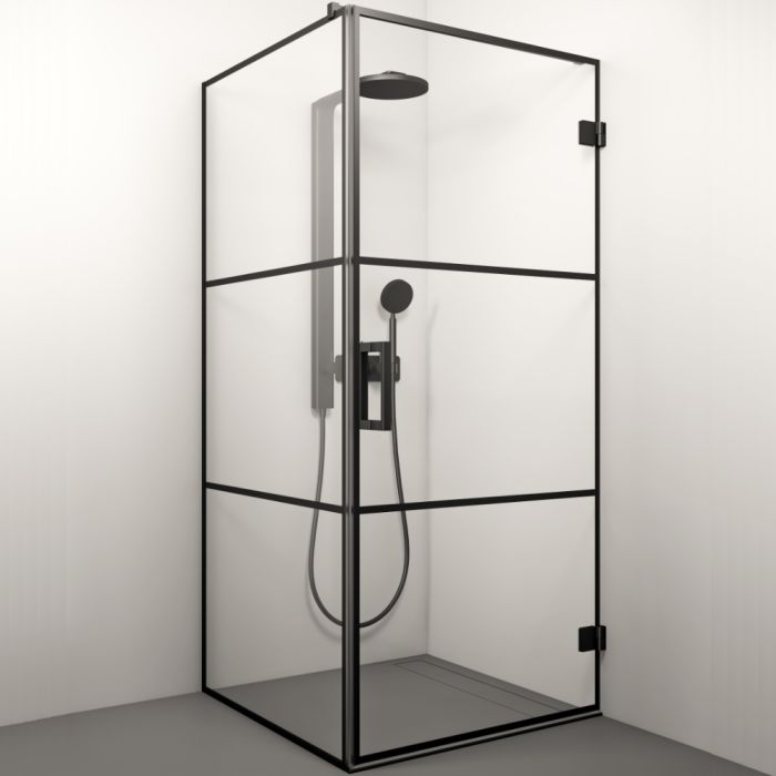 Suihkunurkkaus Stikla Monika Musta Deep-2