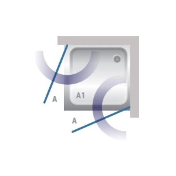 Suihkunurkkaus Stikla Sofia Musta