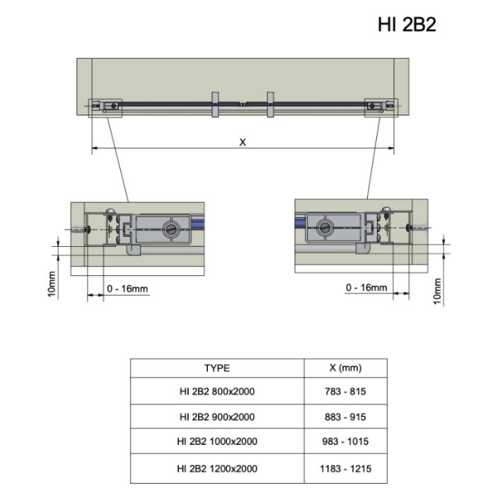 Suihkuovi Roth Hitech Neo HI 2B2