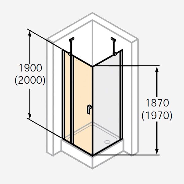 Suihkuovi Hüppe Design Puhdas musta